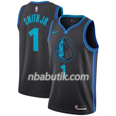 NBA Mænd Trøje Dallas Mavericks Dennis Smith 1 2018-19 Nike City Edition Sort Blå Swingman
